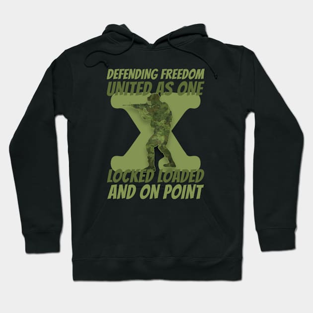 Soldier Aiming Rifle Hoodie by X-Territory